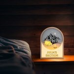 Personlig LED-nattlampa i akryl med text och tema för campingtält Heminredning Tillbehör till fritidsfordon Present till campingälskare