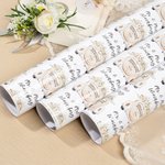 Personalized Floral Wedding Car Design Matte Gift Wrapping Paper with Text Wedding Shower Engagement Anniversary Gift for Couple