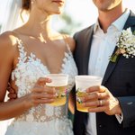 Personliga Hawaii Style Floral Wedding Återvinningsbara Frosted Cups Set med 10 Förlovning Bridal Shower Bachelor Party Present