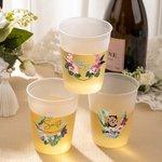 Personliga Hawaii Style Floral Wedding Återvinningsbara Frosted Cups Set med 10 Förlovning Bridal Shower Bachelor Party Present