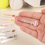 Etiqueta acrílica personalizada con el nombre del jugador de béisbol para el vaso Stanley Accesorio Regalo de cumpleaños para los amantes del deporte