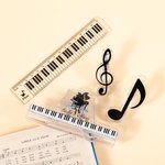 Henkilökohtainen Piano Music Notation Sheet Holder Music Clip Ruler Set of 4 tarvikkeet Syntymäpäivälahja musiikin ystäville opiskelijoille