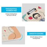 Personalised Cartoon Character Pencil Ruler Apple Design Portable Clipboard with Name Back to School Appreciation Gift for Teacher