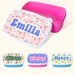 Personalized Cartoon Jungle Rabbit Dinosaur Animals Food Grade Lunch Box with Name Birthday Back to School Gift for Kids