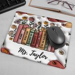 Personalisierte 3D aufblasen Effekt Blume Buch Mauspad mit Buchtitel und Name rutschfest zurück zu Schule Anerkennung Geschenk für Lehrer