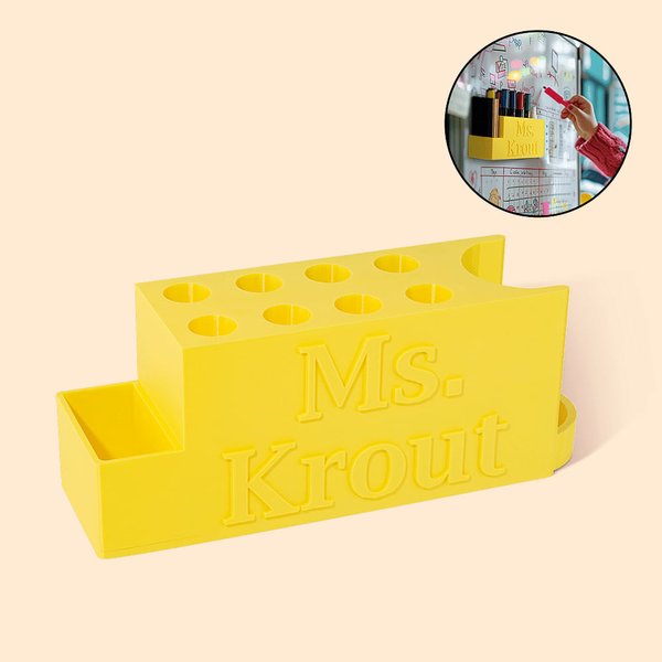 Personalisierte bunte 3D-Druck magnetische Marker Halter mit Namen Whiteboard Zubehör zurück zu Schule Anerkennung Geschenk für Lehrer