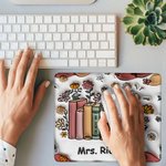 Personalisierte 3D aufblasen Effekt Blume Buch Mauspad mit Buchtitel und Name rutschfest zurück zu Schule Anerkennung Geschenk für Lehrer