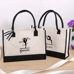 Personalised Dance Artistic Gymnastics Large Canvas Tote Bag with Name Birthday Gift for Women