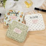 Mini Trousse de Maquillage Portable Personnalisée avec Nom Brodé Double Couche Cadeau Anniversaire pour Femmes