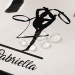 Personalised Dance Artistic Gymnastics Large Canvas Tote Bag with Name Birthday Gift for Women