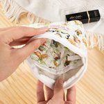 Mini Trousse de Maquillage Portable Personnalisée avec Nom Brodé Double Couche Cadeau Anniversaire pour Femmes