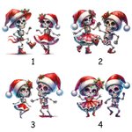 Personalized Cute Dancing Skeletons Ceramic Ornament with Name and Year Funny Holiday Decoration Day of The Dead Gift for Couple