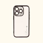 Personalised Minimalism TPU Name Mobile Phone Case for iPhone with Heart Birthday Gift for Women Men
