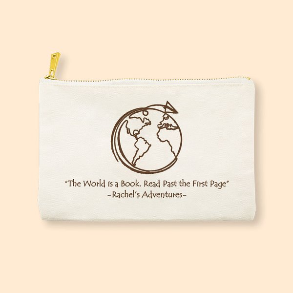 Personalized Multicolour World Map Canvas Travel Makeup Bag Document Holder with Name Travel Vacation Birthday Gift for Women