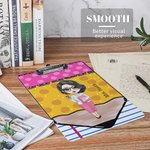 Personalized Pencil Cartoon Character Design Portable Clipboard with Name A4 Letter Size Teacher's Day Back to School Gift for Teacher
