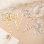 Personalisierte Spiegel Glitter Herz Acryl Hochzeitstorte Topper mit Namen und Datum Hochzeit Jahrestag Geschenk für Braut Bräutigam