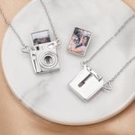 Gepersonaliseerde Mini Pull-Out Camera Locket ketting met foto Verjaardagscadeau voor fotografieliefhebbers