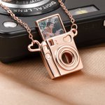 Gepersonaliseerde Mini Pull-Out Camera Locket ketting met foto Verjaardagscadeau voor fotografieliefhebbers