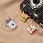 Gepersonaliseerde Mini Pull-Out Camera Locket ketting met foto Verjaardagscadeau voor fotografieliefhebbers