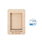 Personalised Wooden Photo Frame Car Sun Visor Clip with Engraved Text Car Accessories Birthday Gift for Family