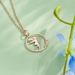 Personalizado Dainty Hada Minimalista Nombre Collar Cumpleaños Ánimo Regalo para Peter Pan Lover Chica Mujeres