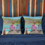 Personalized Love You Turn Back The Clock Sunrise Summer Holiday  Throw Pillow Cover Valentine's Day Gift Home Decoration