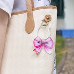 Personalized Coquette Bow Pencil Acrylic Tag Keychain with Name Appreciation Back to School Gift for Teacher