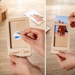 Personalised Wooden Photo Frame Car Sun Visor Clip with Engraved Text Car Accessories Birthday Gift for Family