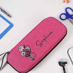 Personalised Birth Flower Bouquet Bow Stethoscope Case with Mesh Pockets and Name Birthday Nurse Graduation Gift Nurse Doctor Medical Staff