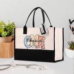 Personalized Medical Elements Tote Bag with Name and Title Birthday Back to School Gift for Nurse Doctor