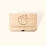 Personalizada Viajes por el Mundo Caja de Madera con Texto Viajes Luna de Miel Aventura Regalo para la Familia Amigo