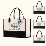 Personalized Medical Elements Tote Bag with Name and Title Birthday Back to School Gift for Nurse Doctor