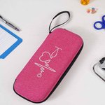 Personalised Birth Flower Bouquet Bow Stethoscope Case with Mesh Pockets and Name Birthday Nurse Graduation Gift Nurse Doctor Medical Staff