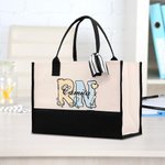 Personalized Medical Elements Tote Bag with Name and Title Birthday Back to School Gift for Nurse Doctor