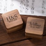 Personalised Wooden Guitar Storage Case and Picks with Engraved Monogram Birthday Gift for Guitar Lover