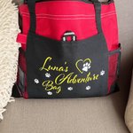 Personalized Multicolor Doggie Things Dog Paw Large Capacity Tote Bag with Name and Text Birthday Travel Accessory Gift for Dog Lovers