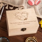 Personalizada Viajes por el Mundo Caja de Madera con Texto Viajes Luna de Miel Aventura Regalo para la Familia Amigo