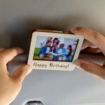 Personalised Wooden Photo Frame Car Sun Visor Clip with Engraved Text Car Accessories Birthday Gift for Family
