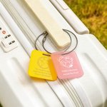 Personalized World Travel Acrylic Luggage Tag with Text Travel Accessories Adventure Gift for Traveler Friend