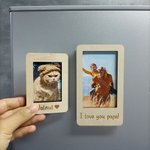 Personalised Wooden Photo Frame Car Sun Visor Clip with Engraved Text Car Accessories Birthday Gift for Family