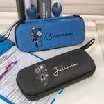 Personalised Birth Flower Bouquet Bow Stethoscope Case with Mesh Pockets and Name Birthday Nurse Graduation Gift Nurse Doctor Medical Staff