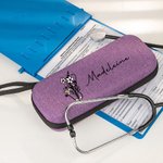 Personalised Birth Flower Bouquet Bow Stethoscope Case with Mesh Pockets and Name Birthday Nurse Graduation Gift Nurse Doctor Medical Staff
