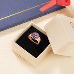 Personalizado grabado piedra de nacimiento circón anillo de graduación con el nombre y el año Clase de 2026 Regalo de graduación para los graduados
