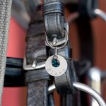 Charm personalizzato in alluminio per sella e briglia di cavallo con nome inciso e pietra preziosa Accessori da equitazione leggeri per gli amanti dei