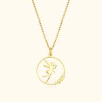 Personalizado Dainty Hada Minimalista Nombre Collar Cumpleaños Ánimo Regalo para Peter Pan Lover Chica Mujeres