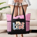 Personalised Multi-colour Medical Elements Large Tote Bag with Name and Title Birthday Back to School Gift for Nurse Doctor