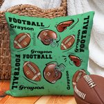 Personalised Football Helmet Design Throw Pillow Cover with Name and Number Home Decor Birthday Gift for Football Lover