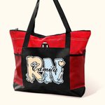 Personalised Multi-colour Medical Elements Large Tote Bag with Name and Title Birthday Back to School Gift for Nurse Doctor