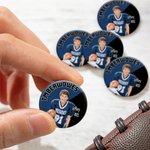 Personalised Two-tone Sport Team Photo Pin Button Badge with Name and Number Set of 5 Olympic Games Team Gift for Sport Lovers