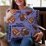 Personalised Football Helmet Design Throw Pillow Cover with Name and Number Home Decor Birthday Gift for Football Lover